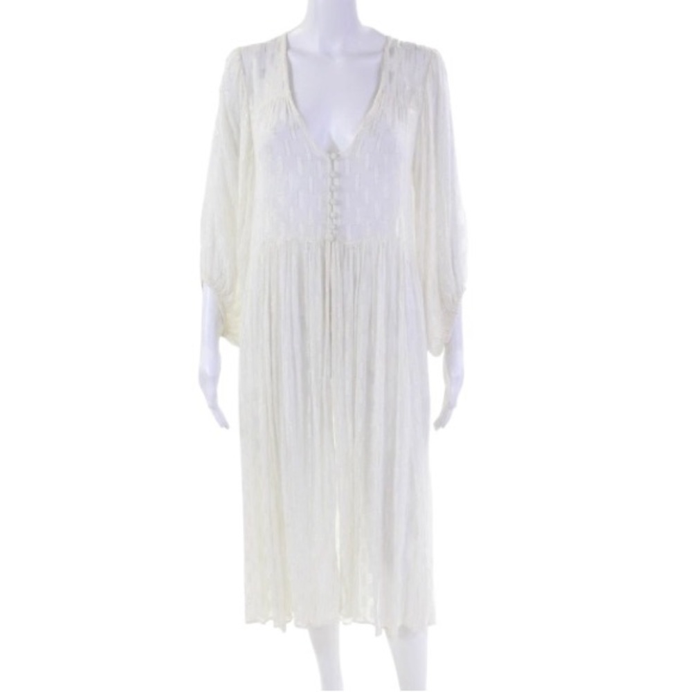 Suboo Swim Cover Up Size Small Ivory Gold